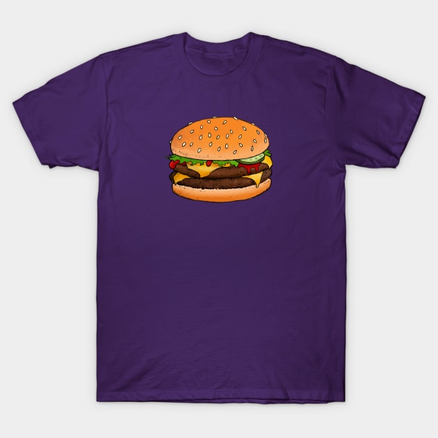 Meaty Classic Cheeseburger T T-Shirt by Justin Langenberg